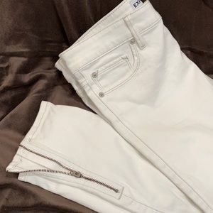 White ankle leggings by Express